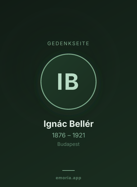 Gedenkportrait von Ignác Bellér