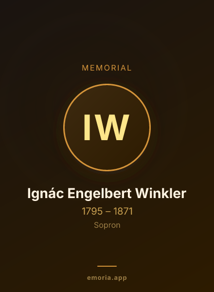 Memorial portrait of Ignác Engelbert Winkler