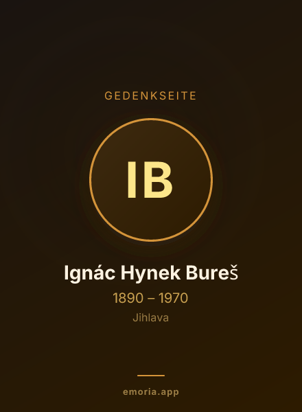 Gedenkportrait von Ignác Hynek Bureš