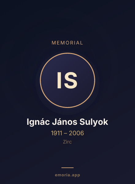 Memorial portrait of Ignác János Sulyok