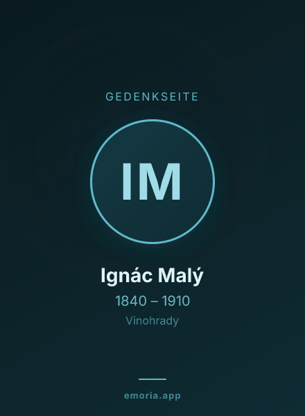 Gedenkportrait von Ignác Malý