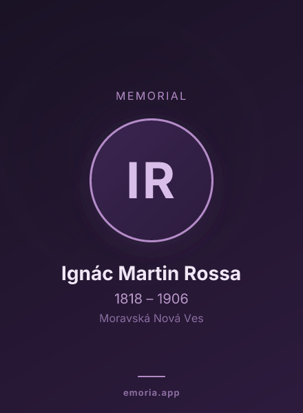Memorial portrait of Ignác Martin Rossa