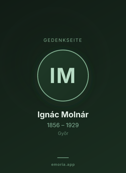 Gedenkportrait von Ignác Molnár