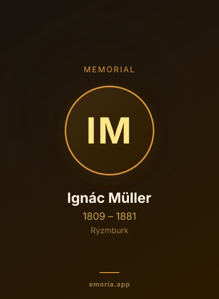 Memorial portrait of Ignác Müller