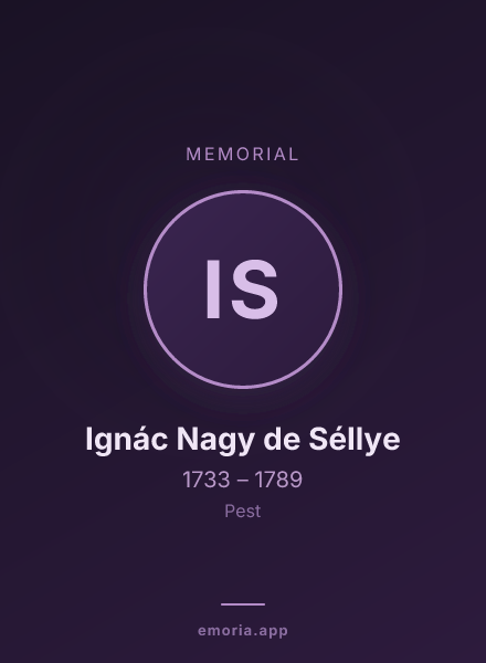 Memorial portrait of Ignác Nagy de Séllye