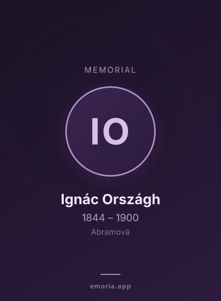 Memorial portrait of Ignác Országh