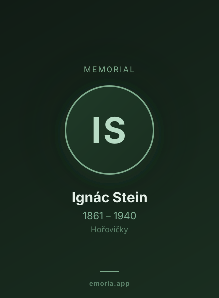 Memorial portrait of Ignác Stein