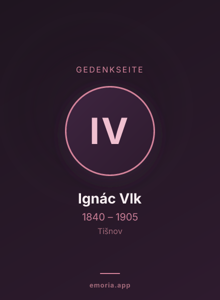 Gedenkportrait von Ignác Vlk