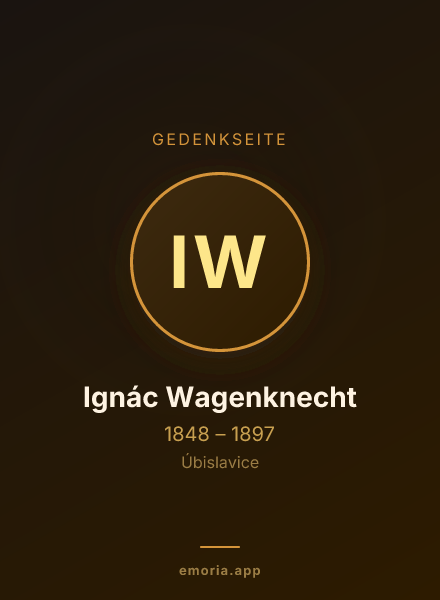 Gedenkportrait von Ignác Wagenknecht