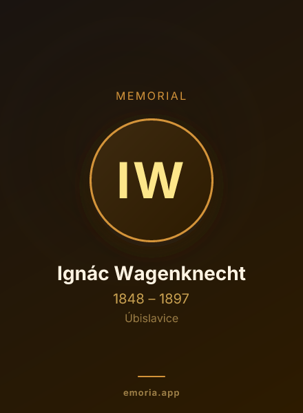 Memorial portrait of Ignác Wagenknecht