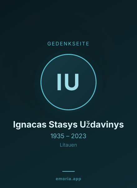 Gedenkportrait von Ignacas Stasys Uždavinys