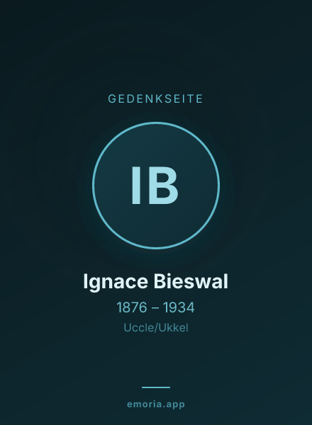 Gedenkportrait von Ignace Bieswal