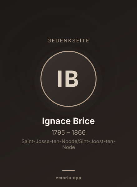 Gedenkportrait von Ignace Brice
