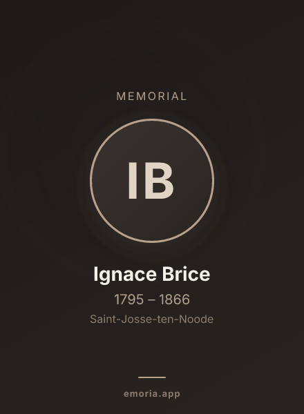 Memorial portrait of Ignace Brice
