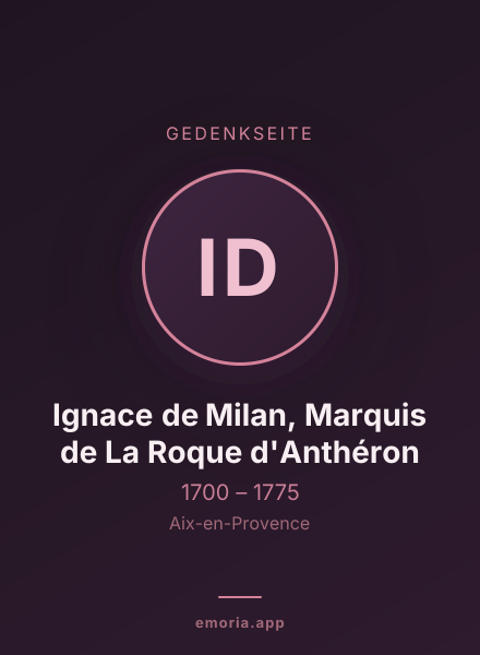 Gedenkportrait von Ignace de Milan, Marquis de La Roque d'Anthéron