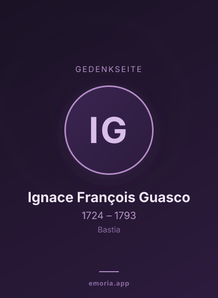 Gedenkportrait von Ignace François Guasco