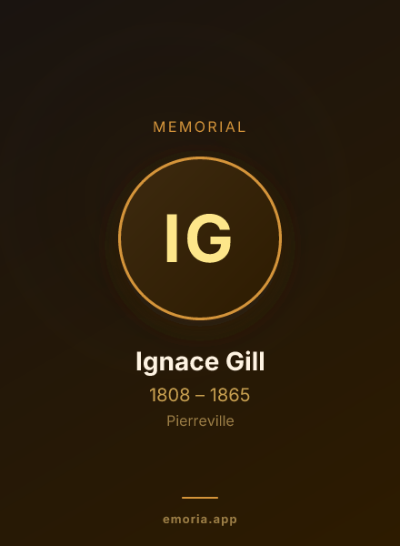 Memorial portrait of Ignace Gill