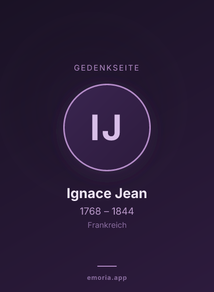 Gedenkportrait von Ignace Jean