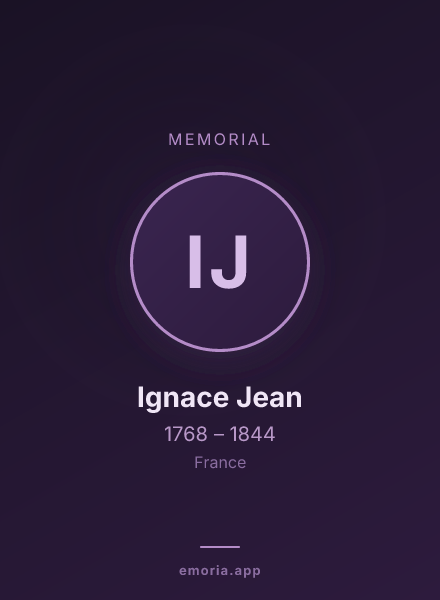 Memorial portrait of Ignace Jean
