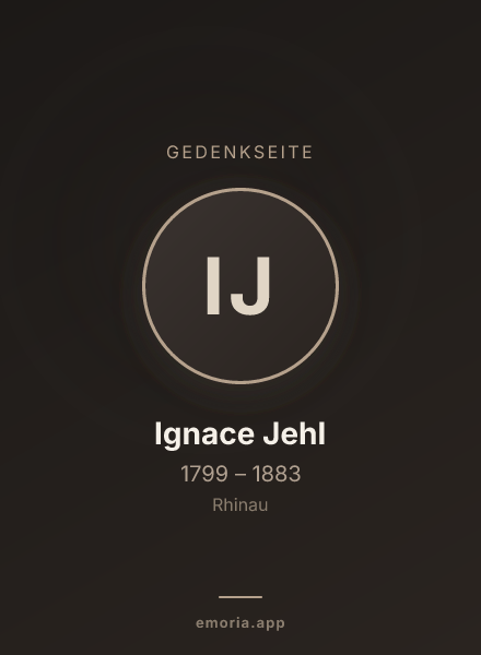 Gedenkportrait von Ignace Jehl