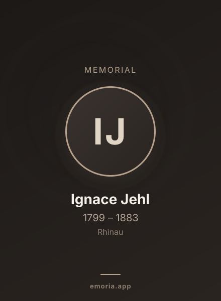Memorial portrait of Ignace Jehl