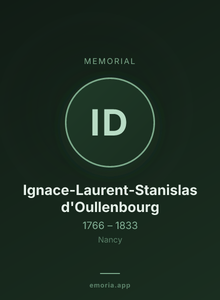 Memorial portrait of Ignace-Laurent-Stanislas d'Oullenbourg
