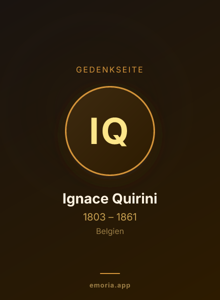 Gedenkportrait von Ignace Quirini