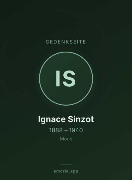 Gedenkportrait von Ignace Sinzot