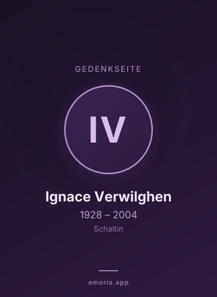 Gedenkportrait von Ignace Verwilghen
