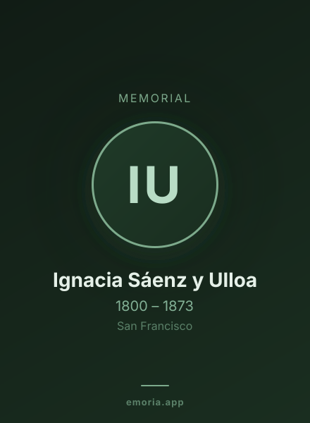 Memorial portrait of Ignacia Sáenz y Ulloa