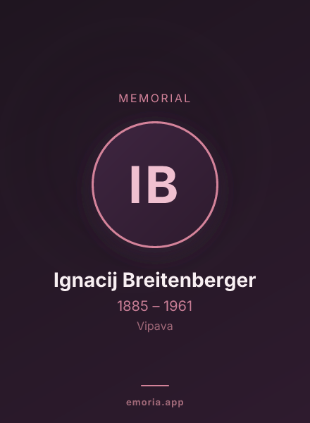 Memorial portrait of Ignacij Breitenberger