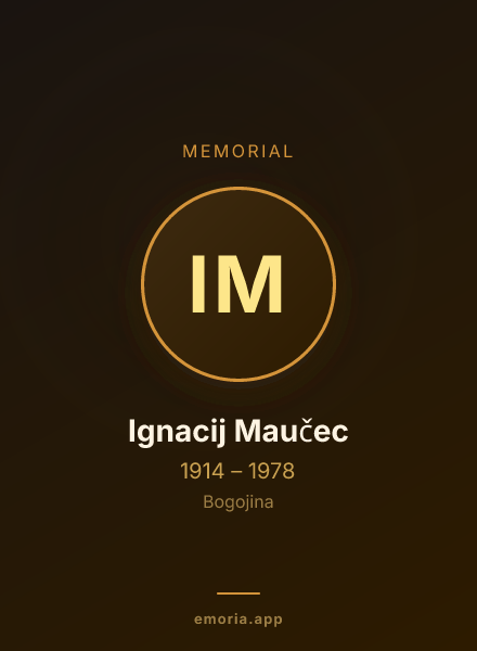 Memorial portrait of Ignacij Maučec