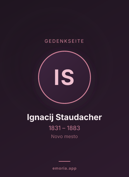 Gedenkportrait von Ignacij Staudacher