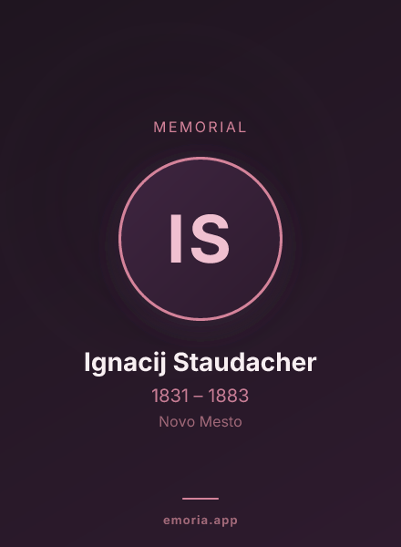 Memorial portrait of Ignacij Staudacher