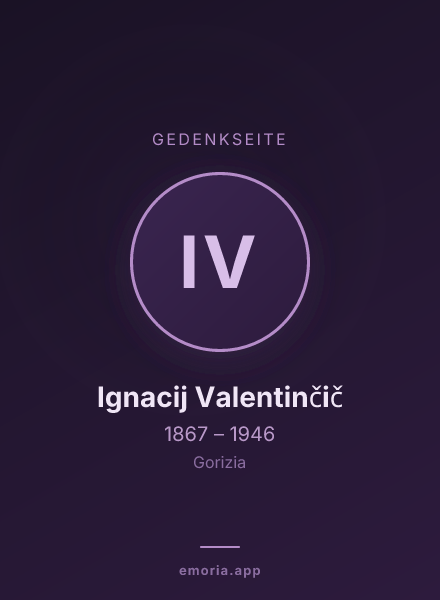 Gedenkportrait von Ignacij Valentinčič