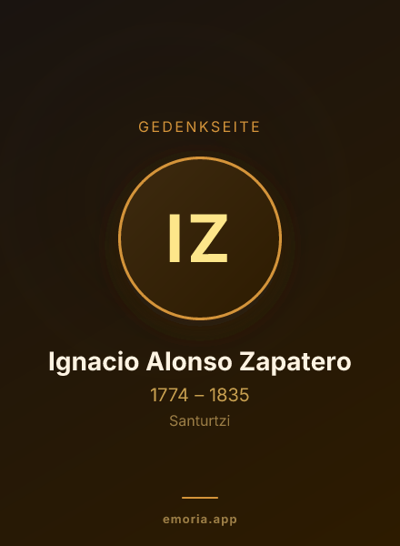 Gedenkportrait von Ignacio Alonso Zapatero