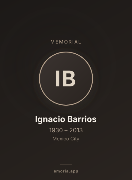 Memorial portrait of Ignacio Barrios