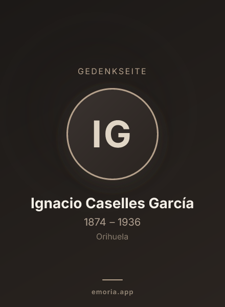 Gedenkportrait von Ignacio Caselles García