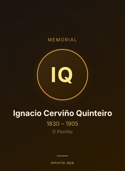 Memorial portrait of Ignacio Cerviño Quinteiro