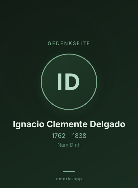 Gedenkportrait von Ignacio Clemente Delgado