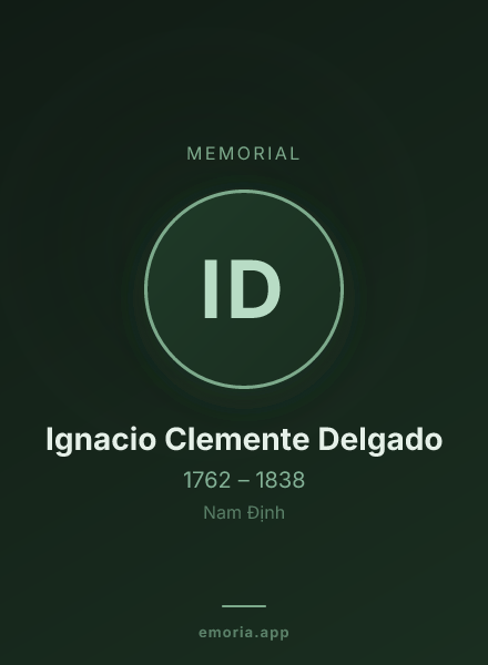 Memorial portrait of Ignacio Clemente Delgado