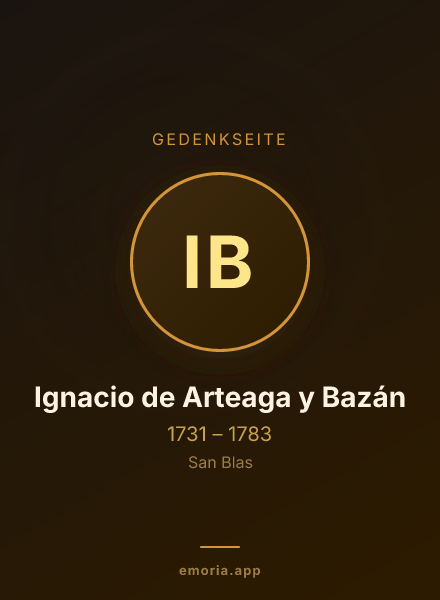 Gedenkportrait von Ignacio de Arteaga y Bazán