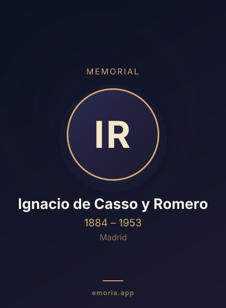 Memorial portrait of Ignacio de Casso y Romero