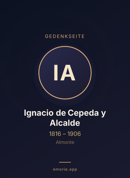Gedenkportrait von Ignacio de Cepeda y Alcalde