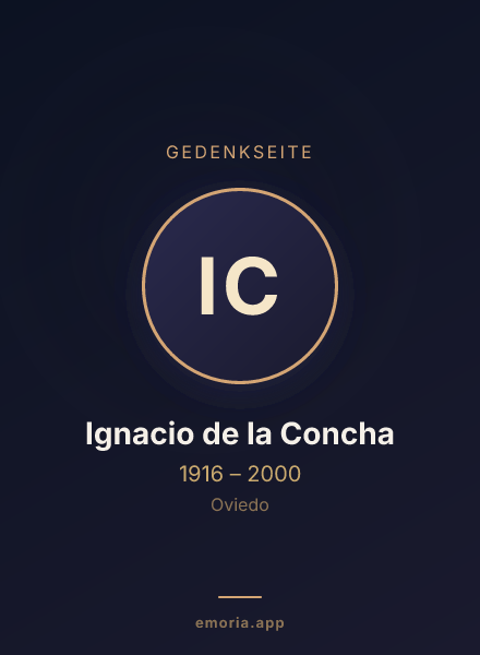 Gedenkportrait von Ignacio de la Concha