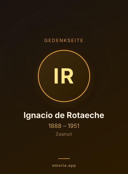 Gedenkportrait von Ignacio de Rotaeche