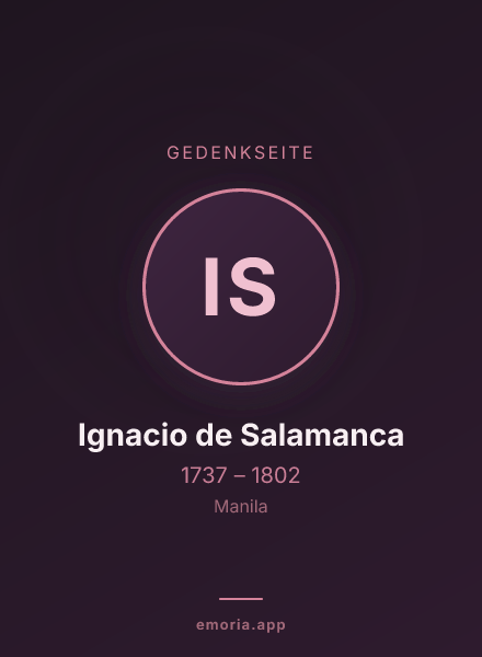 Gedenkportrait von Ignacio de Salamanca