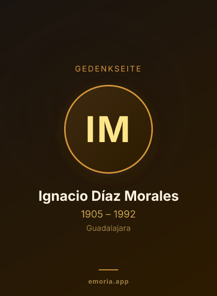 Gedenkportrait von Ignacio Díaz Morales