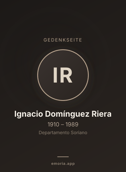 Gedenkportrait von Ignacio Domínguez Riera