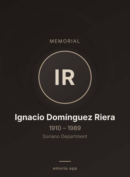 Memorial portrait of Ignacio Domínguez Riera